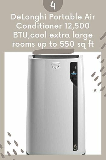 DeLonghi Portable Air Conditioner 12,500 BTU,cool extra large rooms up to 550 sq ft
