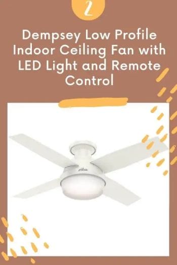 Hunter Fan Dempsey Low Profile Indoor Ceiling Fan with LED Light