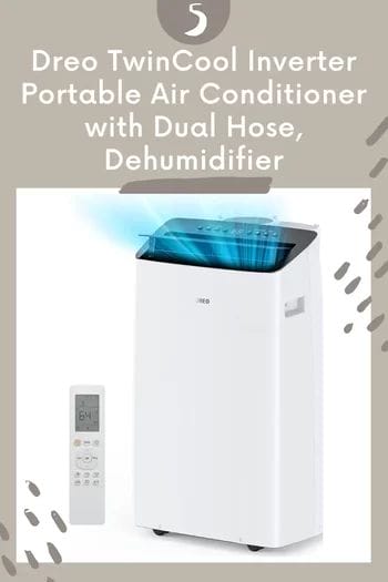 Dreo TwinCool Inverter Portable Air Conditioner with Dual Hose, 12,000 BTU Cooling, Dehumidifier