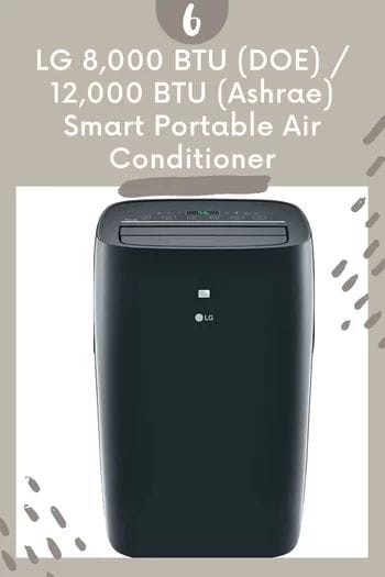 LG 8,000 BTU (DOE) / 12,000 BTU (Ashrae) Smart Portable Air Conditioner