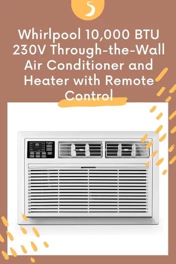 Whirlpool 10,000 BTU 230V Through-the-Wall Air Conditioner and Heater with Remote Control